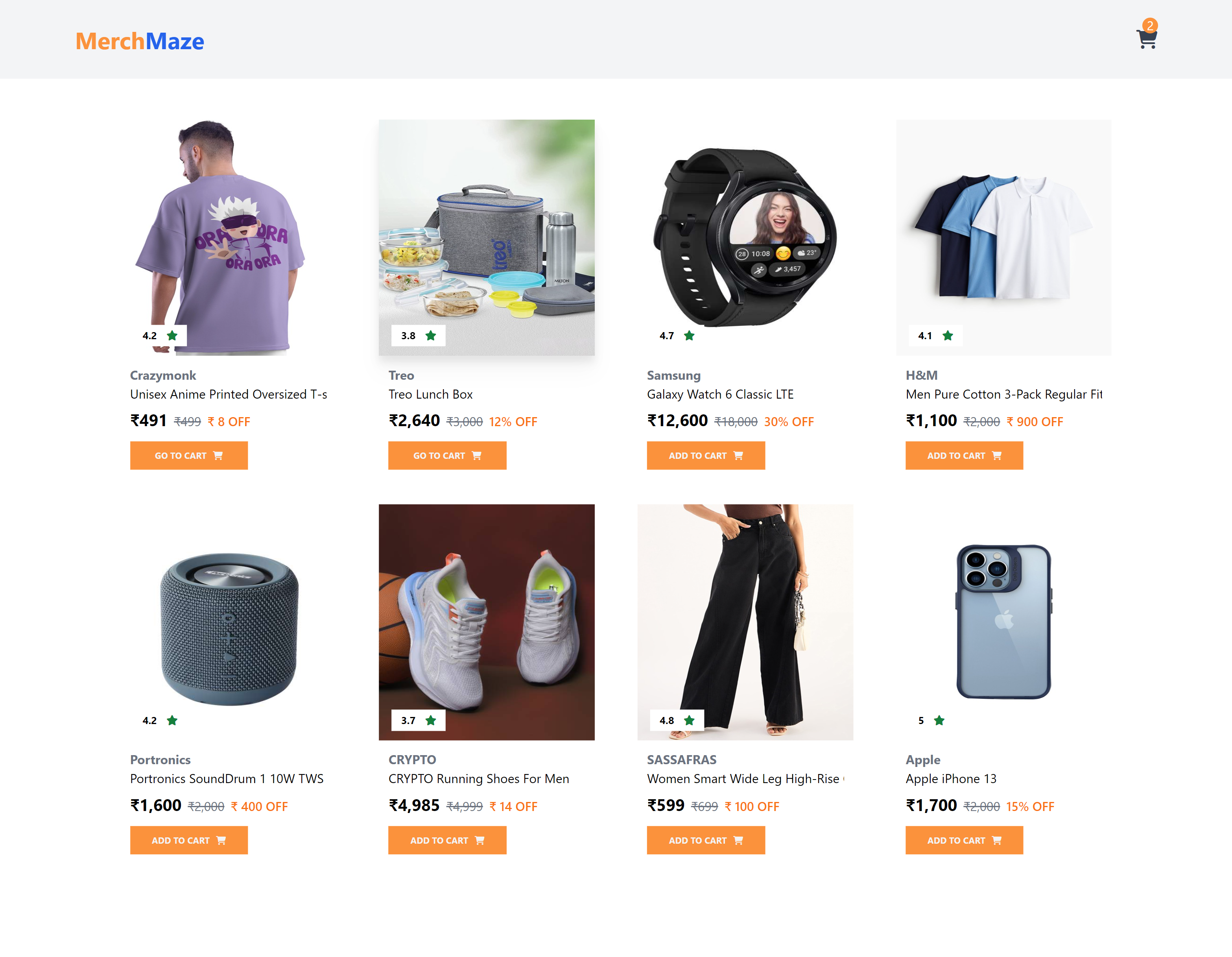 Merch maze ecommerce site